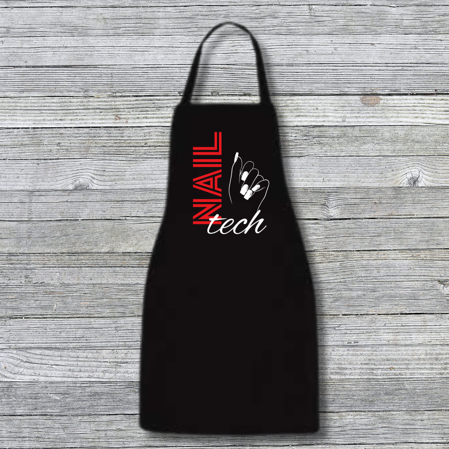 APRON // DELANTAL- NAIL TECH WITH HAND